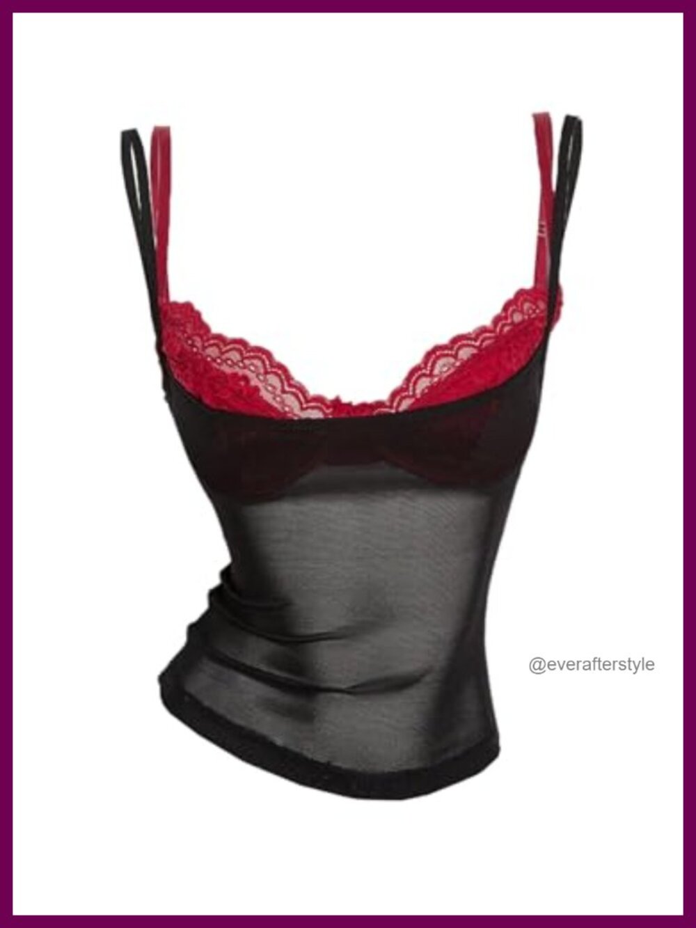 Sheer Mesh Sheer Camisole See Through Y2K Rave Top